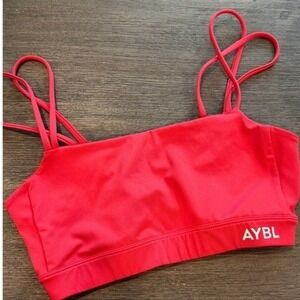 AYBL Red Strappy Sports Bra